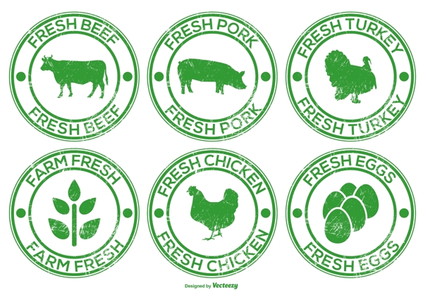 农场绿色新鲜图标设计
