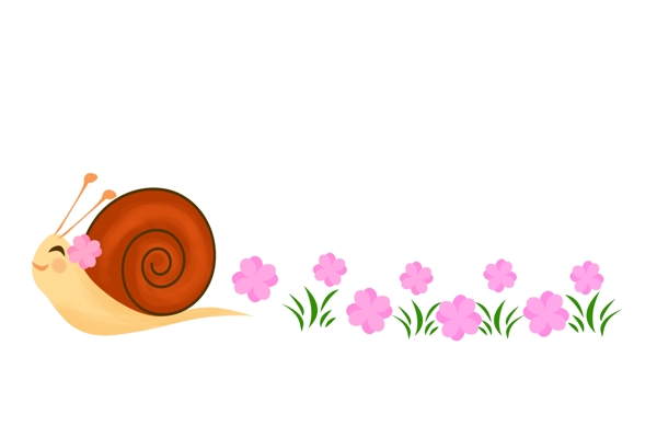 蜗牛的分割线插画
