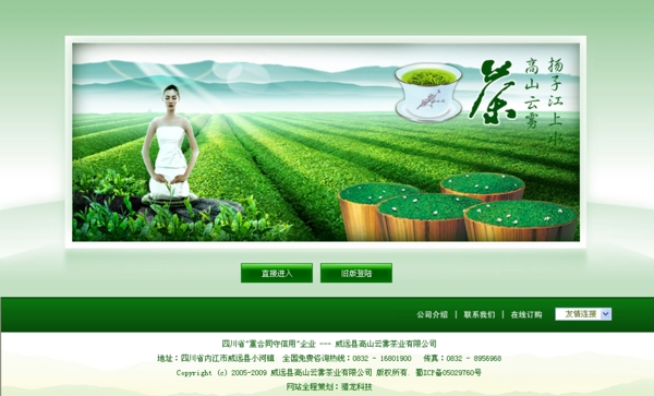 茶业公司引导首页网页模板