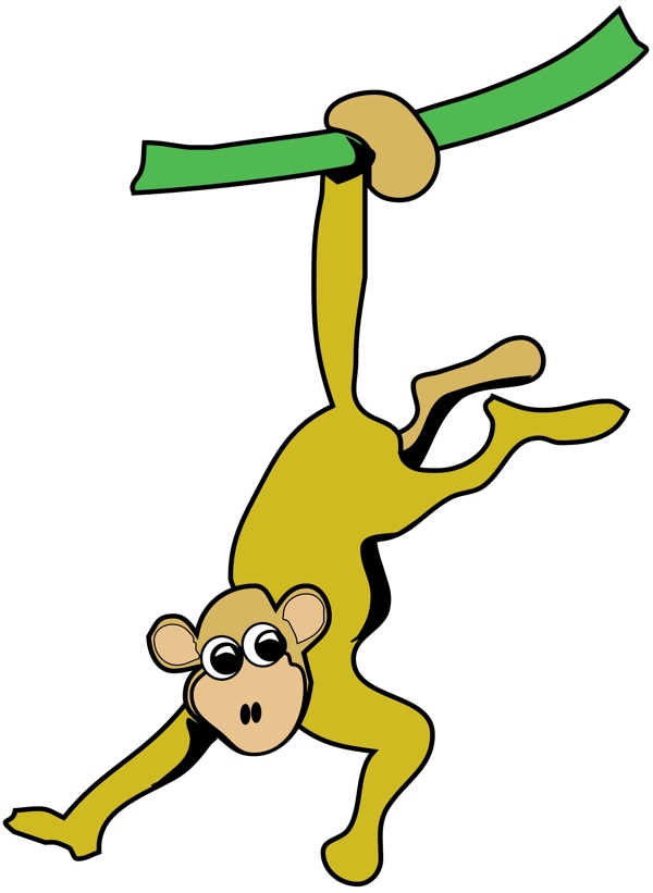 猴子用尾巴挂