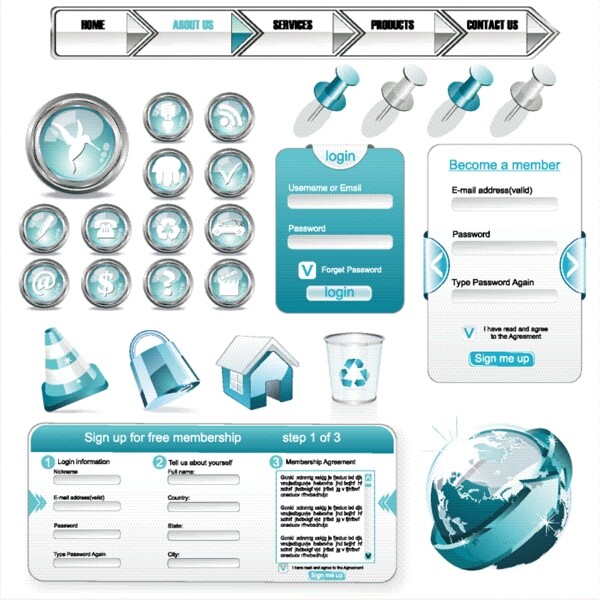 网页设计元素的图像部分12下载
