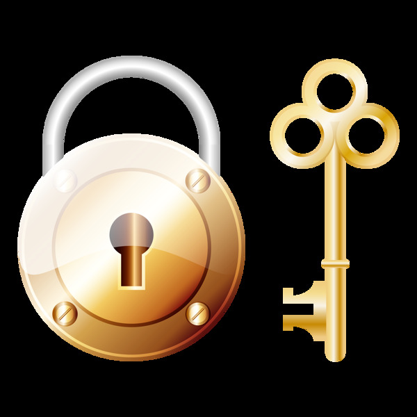 金色锁和钥匙