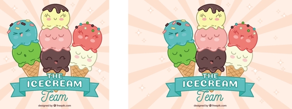 冰淇淋角色背景
