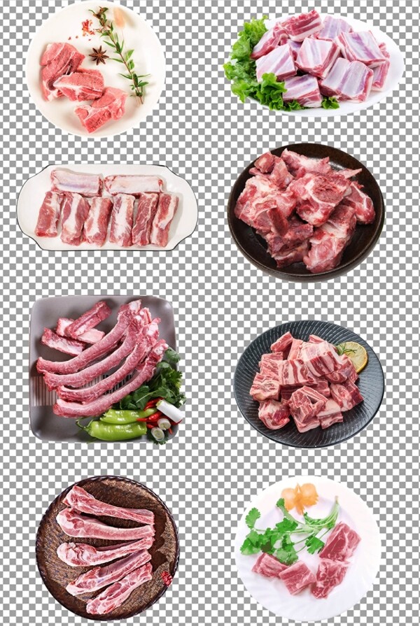 猪肉排骨块图片