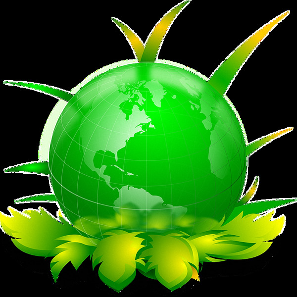 绿色创意地球免抠png透明图层素材