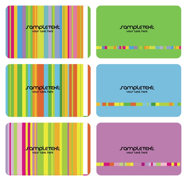 的卡片背景矢量素材丰富多彩的颜色