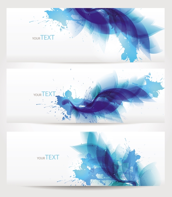 花卉横幅矢量素材