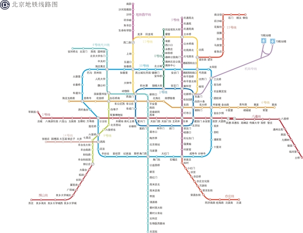 最新北京地铁线路图图片
