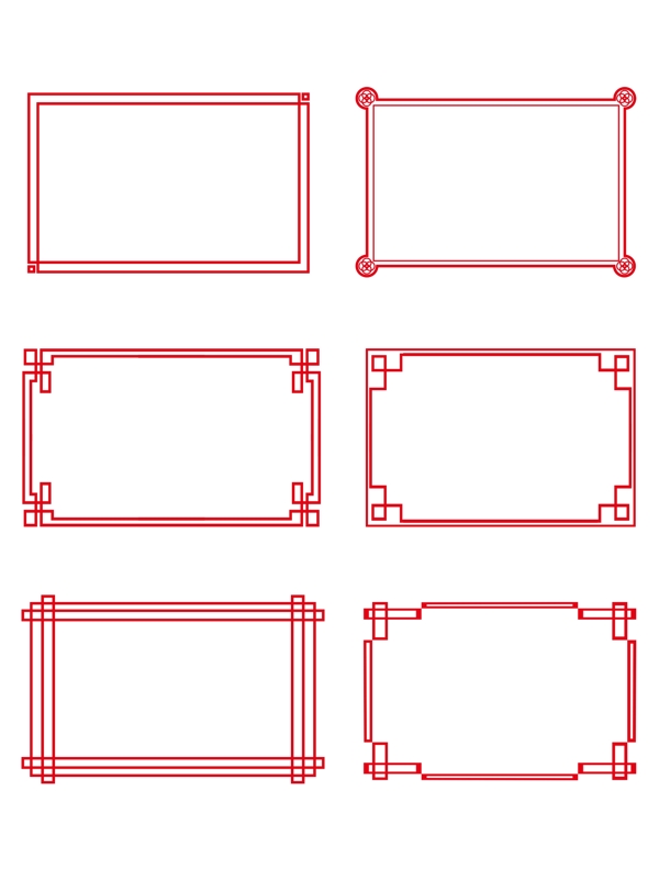 简约大气中国风边框创意古典红色中式边框