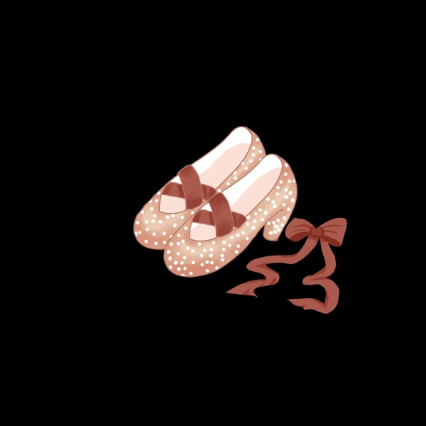 巧克力色芭蕾舞鞋