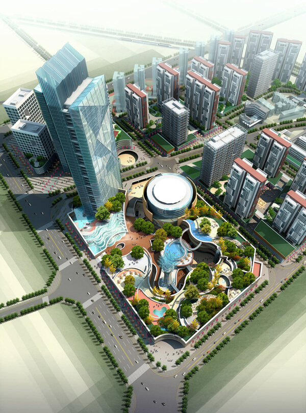 城市设计3D效果图