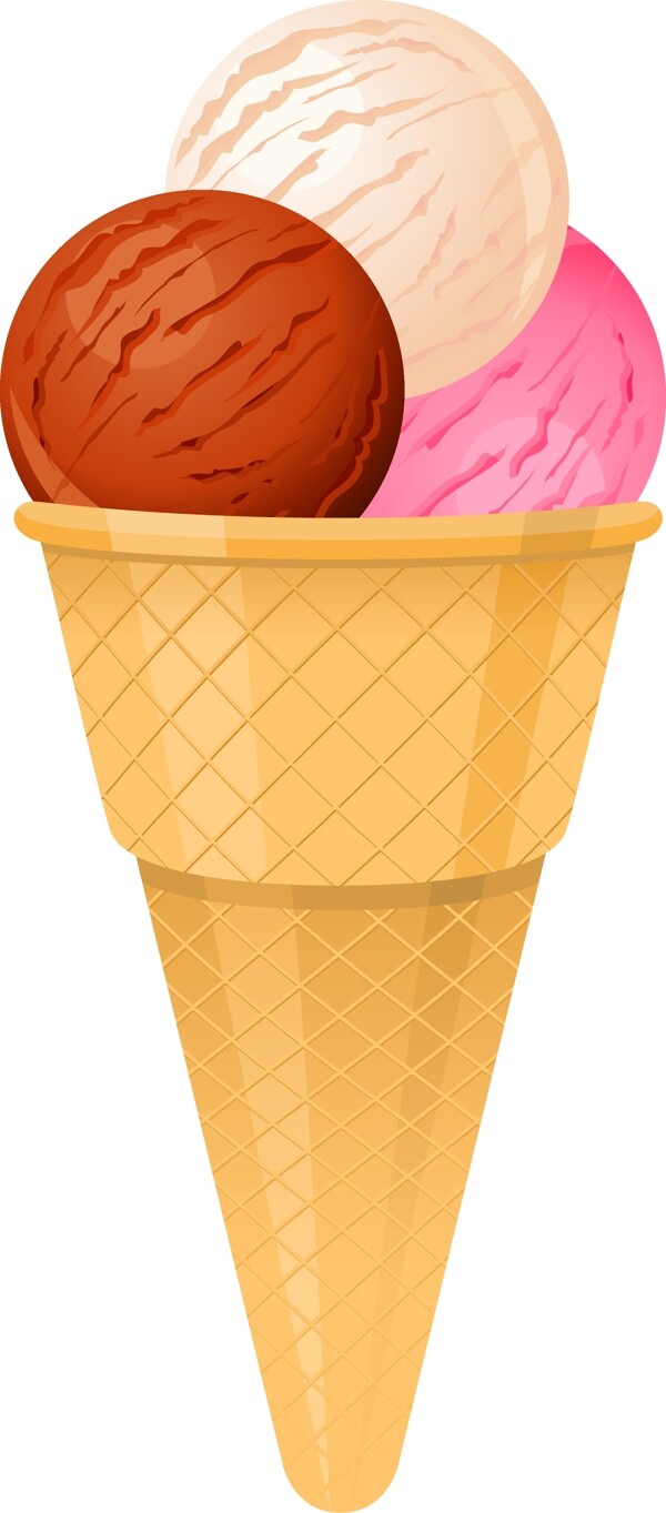 彩色冰淇淋向量