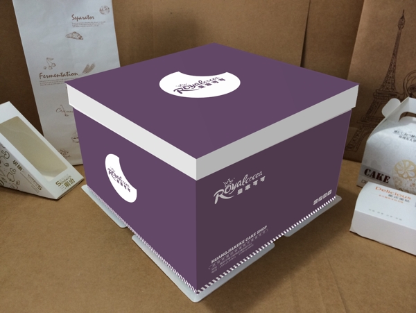 紫色蛋糕盒
