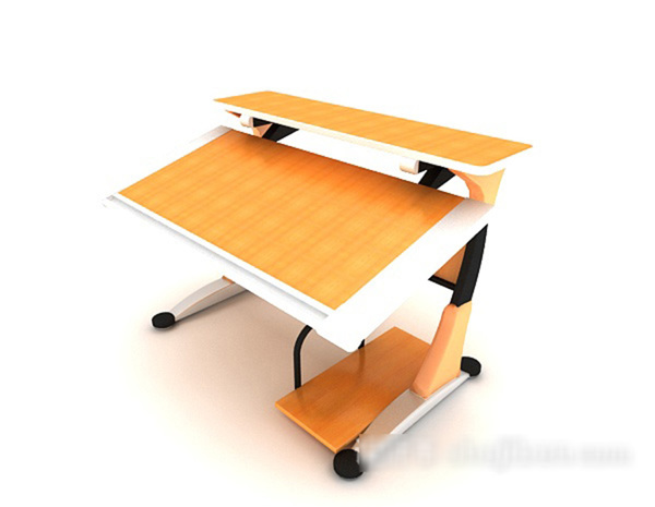 现代简约小书桌3d模型下载