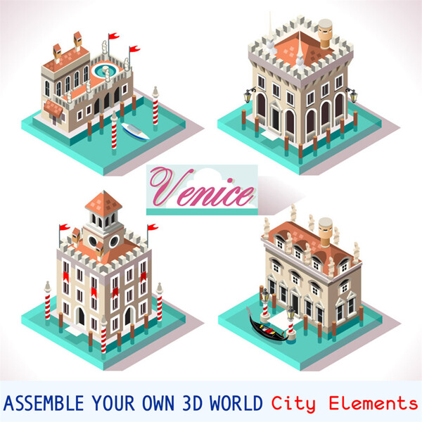 威尼斯水城房屋设计图片