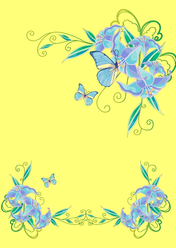 兰花蝴蝶背景图片