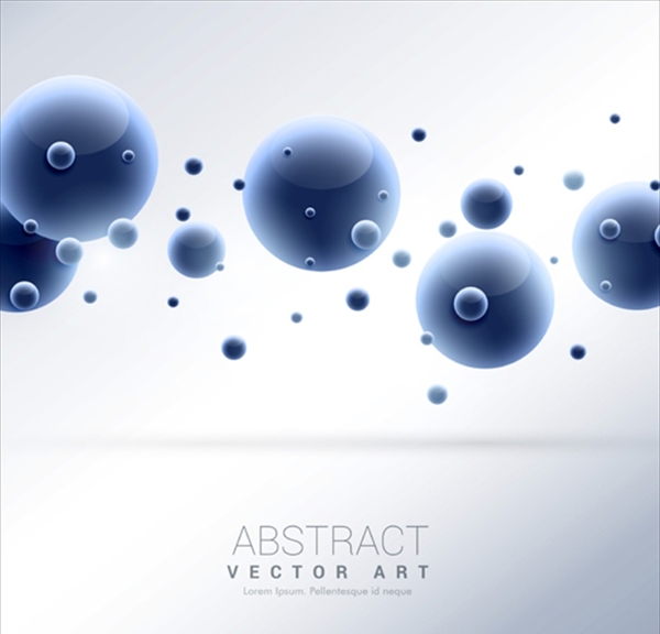 蓝色3d分子的抽象背景