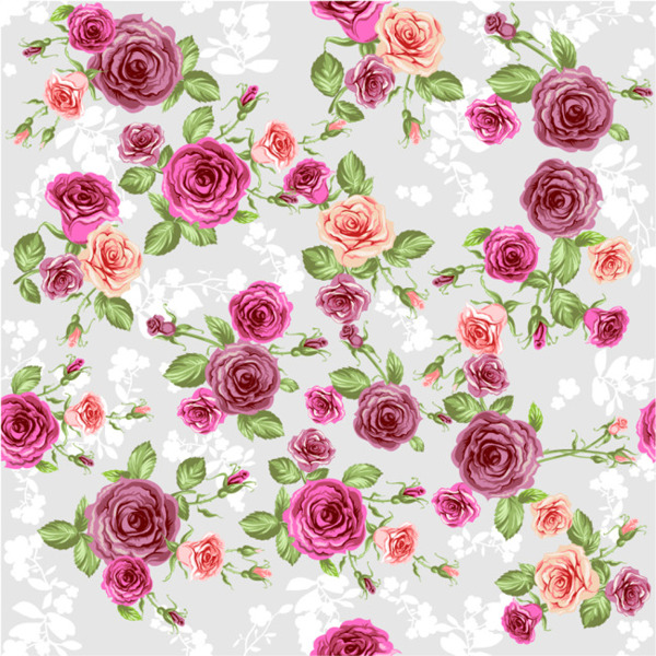 玫瑰花装饰背景图矢量设计