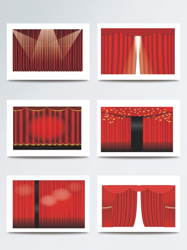 红色窗帘的舞台剧场