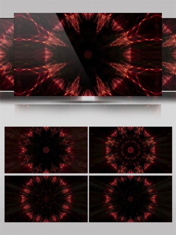 红色星际光环动态视频素材