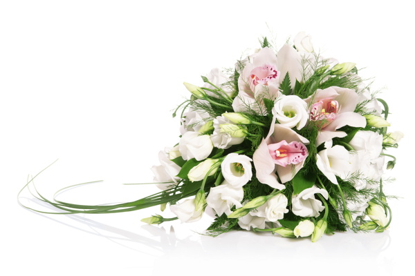 白色婚礼花束图片