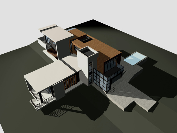 二层现代风格实用型别墅设计图带效果图22x18
