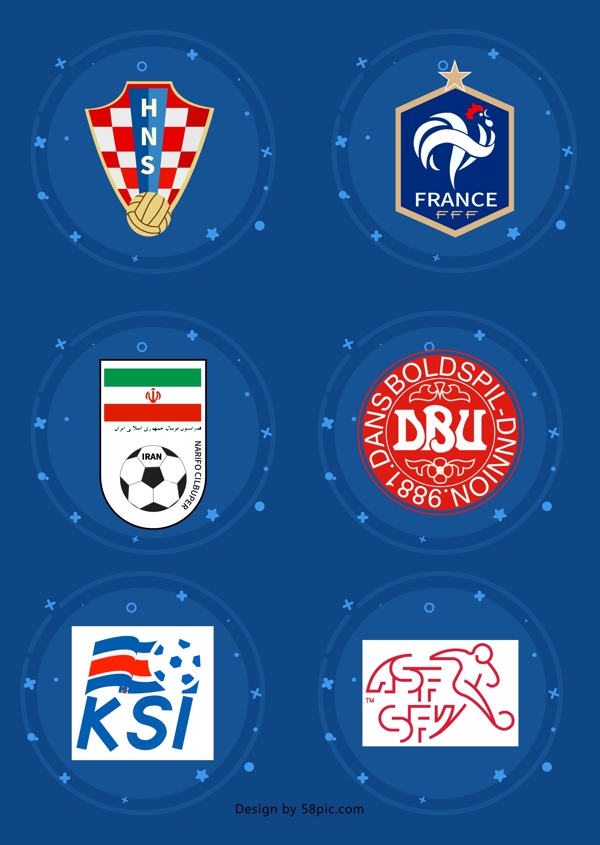 世界杯队徽元素设计