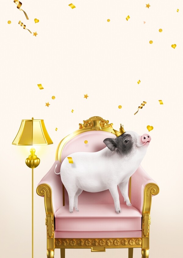 2019猪年背景设计