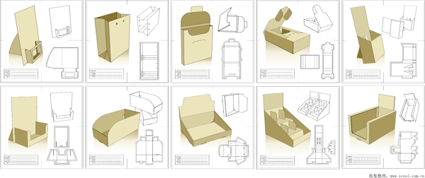10款包装设计与刀模文件矢量素材