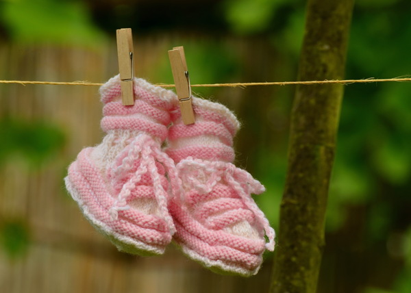粉色宝宝针织鞋图片