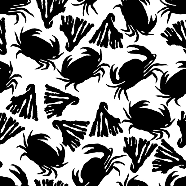 黑白动物水彩diy纹理图案素材