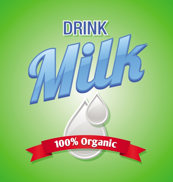 牛奶字母设计背景