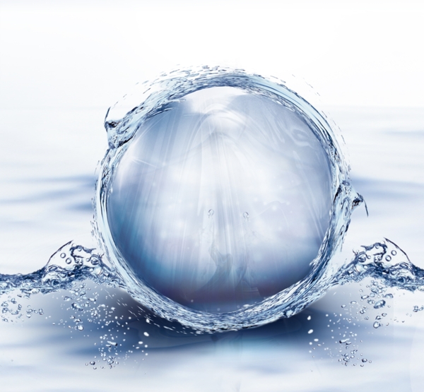 水的素材设计能量球可做产品主图
