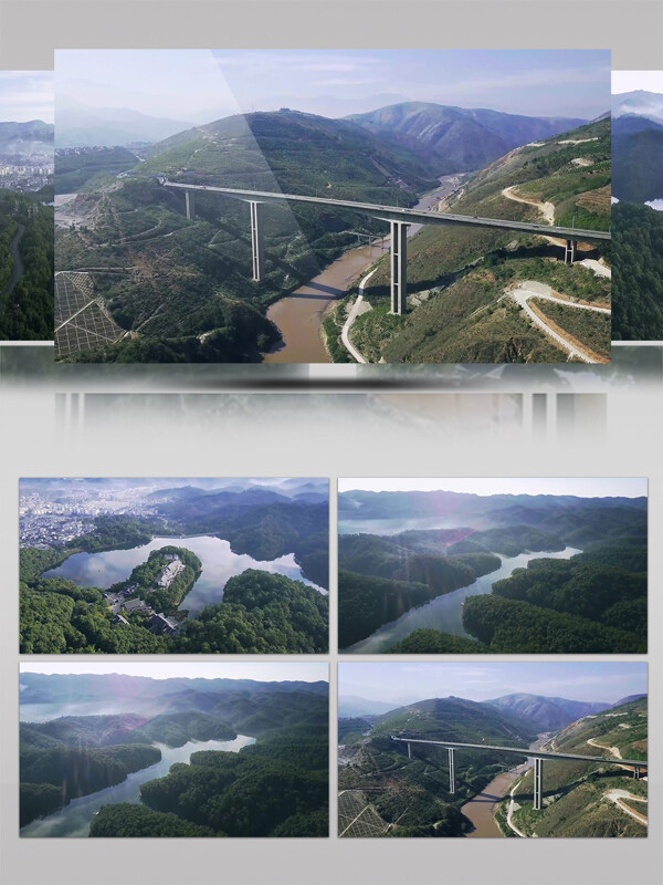 2k大美中国唯美森林城市跨山大桥