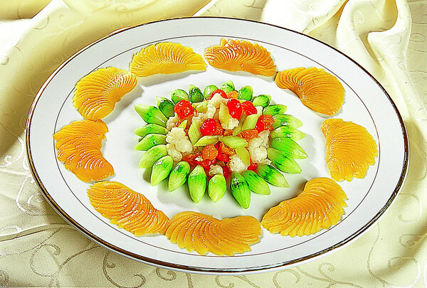 豫菜黄桃雪鱼图片