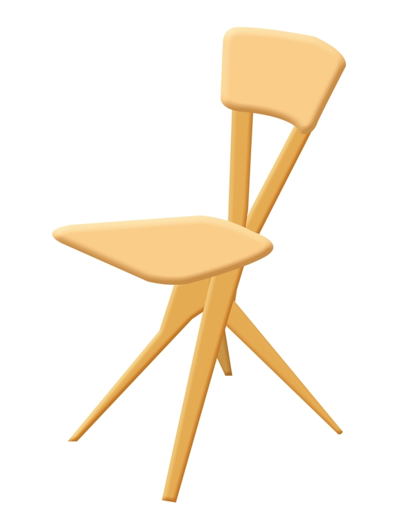 创意木质椅子插图