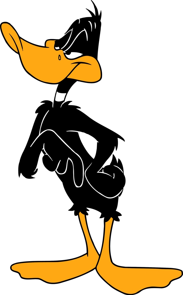 骄傲的黑鸭子卡通素材图片