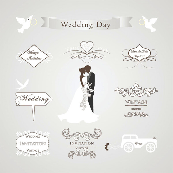 欧式婚礼图标设计图片