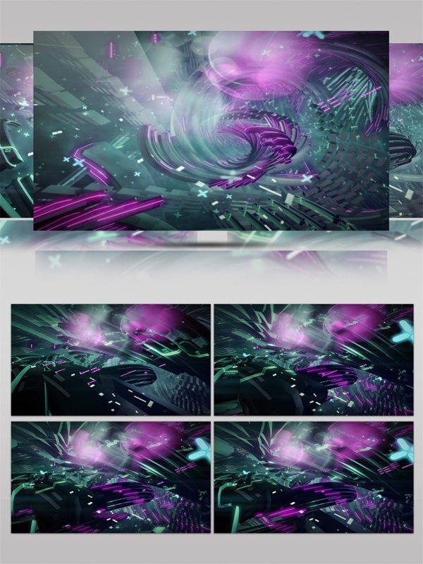 紫色缤纷银河动态视频素材