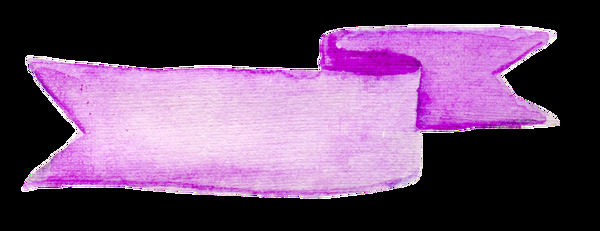 深紫横幅卡通透明素材