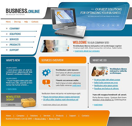 互联网商业企业网站模板