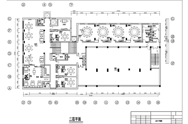 中式餐厅室内设计平面图