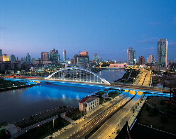宁波琴桥夜景宁波市中心夜景图片
