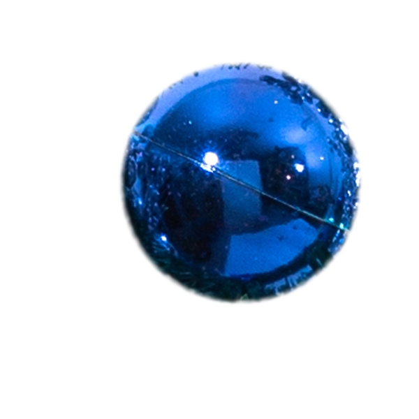 蓝色圆形球体装饰