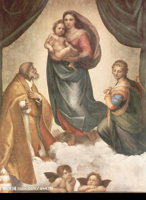 西斯廷圣母图片