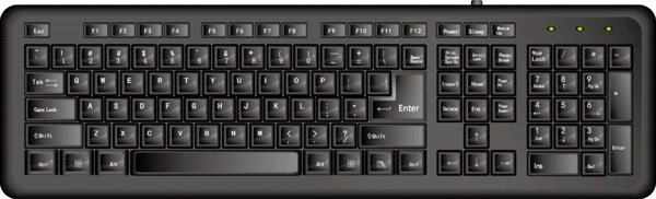 向量的黑色键盘