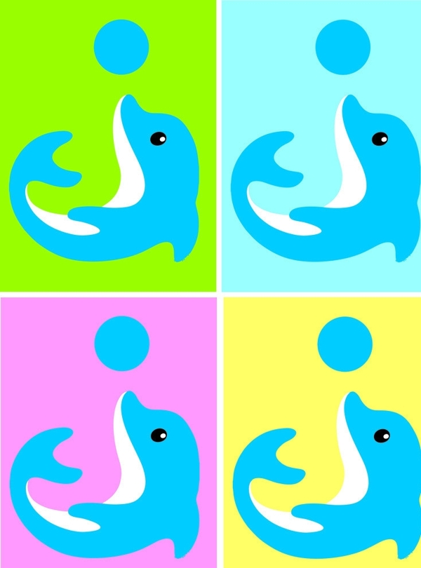 海豚矢量图图片