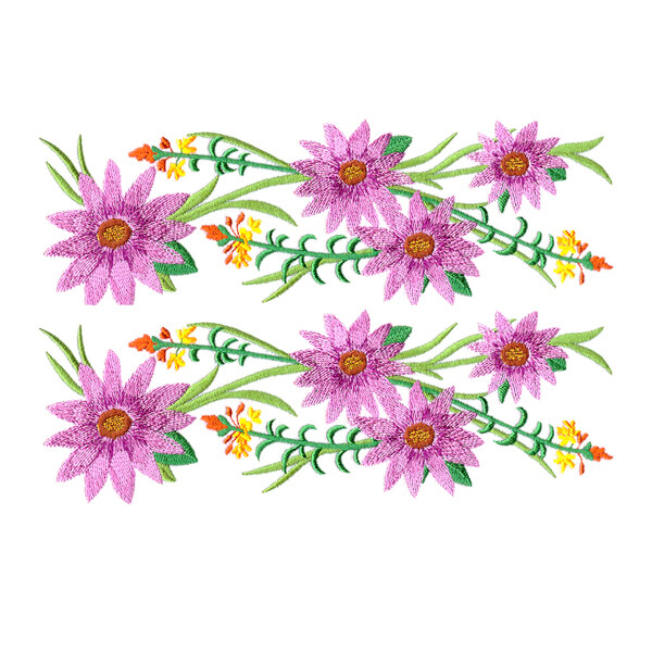 绣花花边植物植物花纹花卉免费素材
