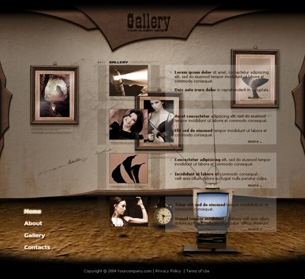 个人摄影画廊网站模板