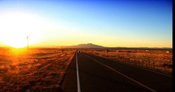 摄影视频素材夕阳公路风景